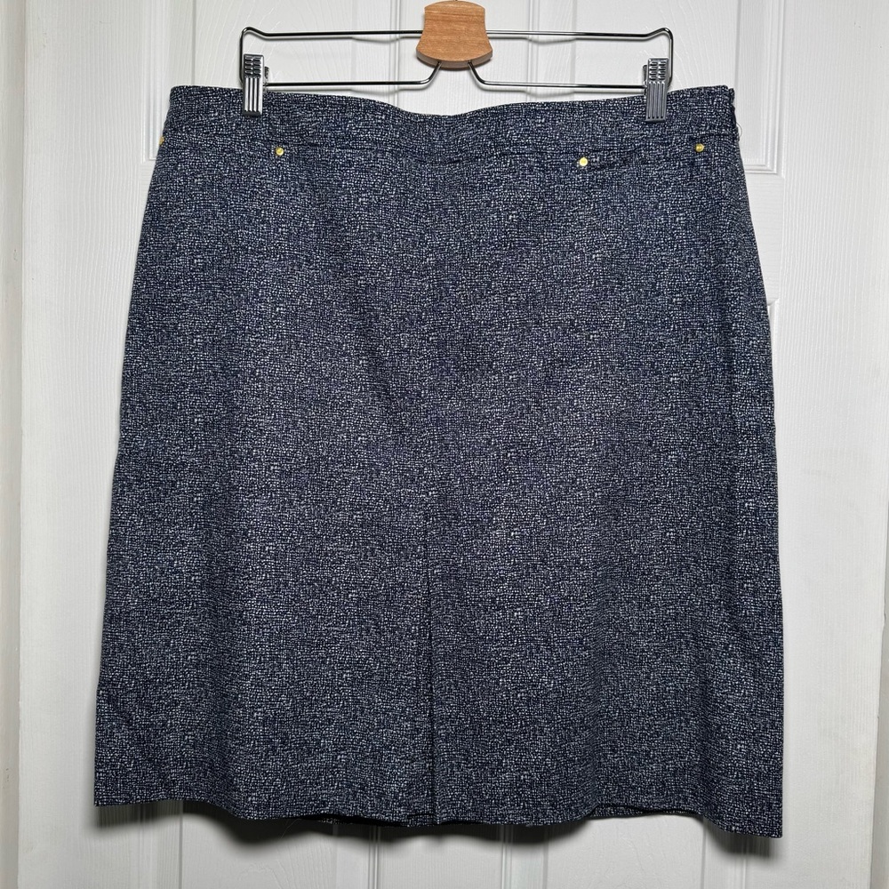 Jones New York Textured Blue Pencil Skirt Size 16 Stretch